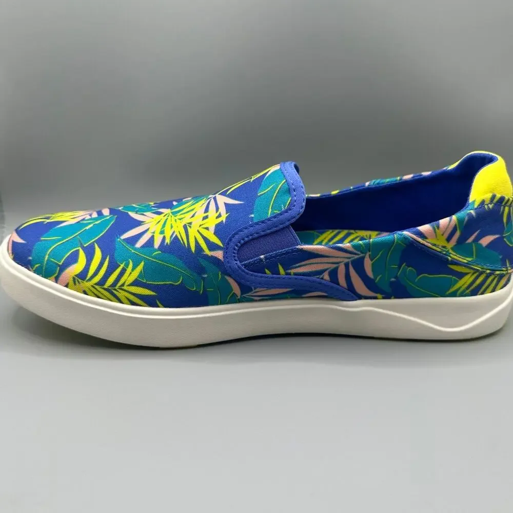 OluKai Lae'ahi Pa'i Men Size 11 Sunset Blue Aloha Slip On Shoes 10444-9HHA NEW